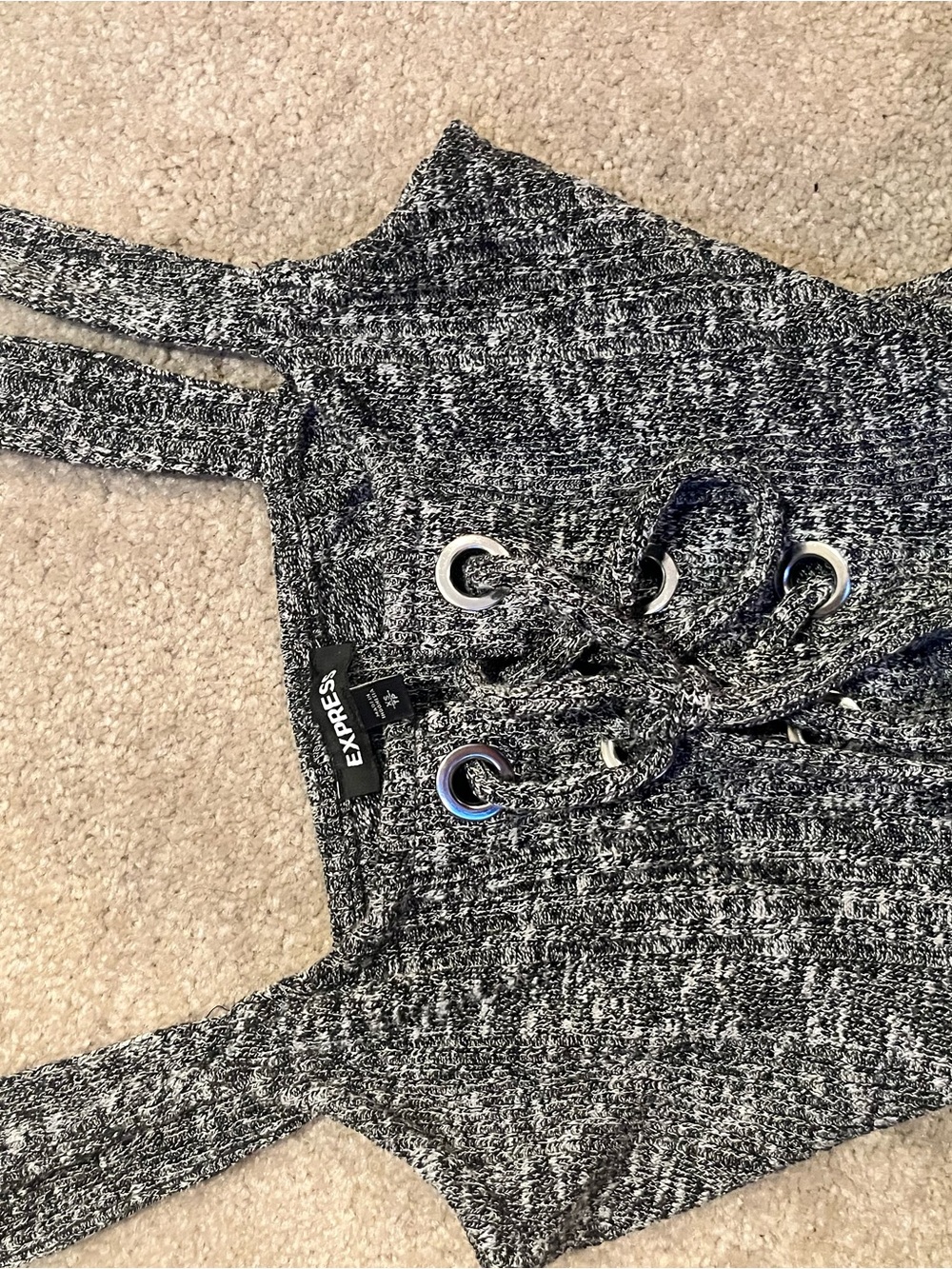 Express Heather Grey Bodysuit, XS